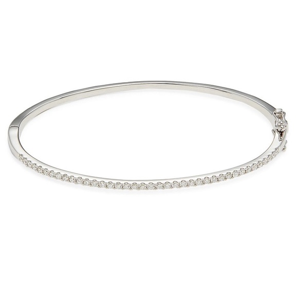 1ct White Gold Bangle - Picture 5 of 14